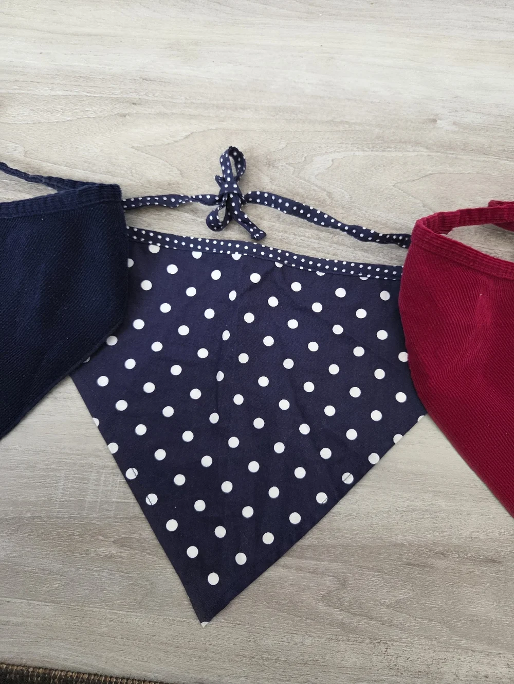Set Of 3 Bibs Dog Bandana Collars Dickie Removable Country Floral Cottagecore